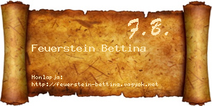 Feuerstein Bettina névjegykártya