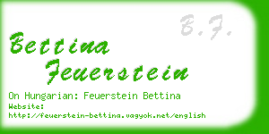bettina feuerstein business card
